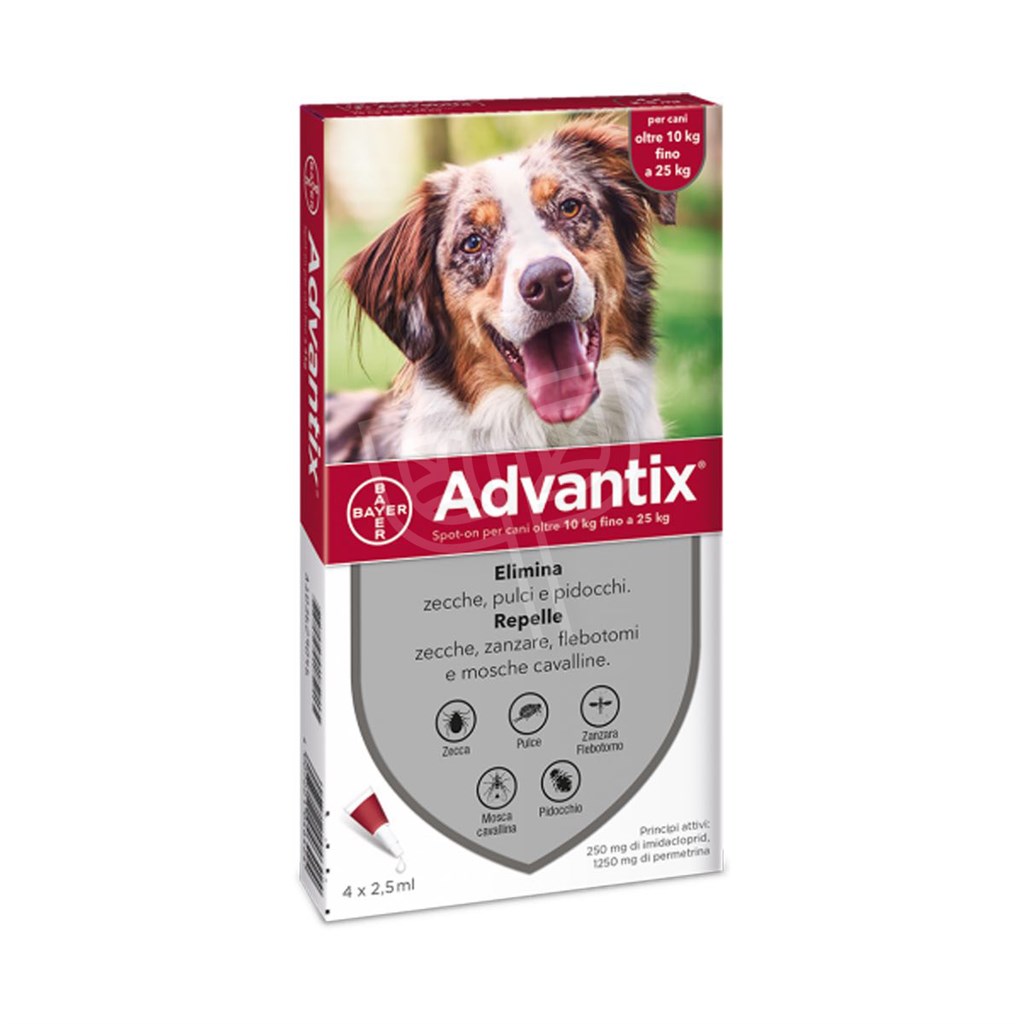 ADVANTIX BAYER SPOT-ON CANE DA 10 A 25 KG